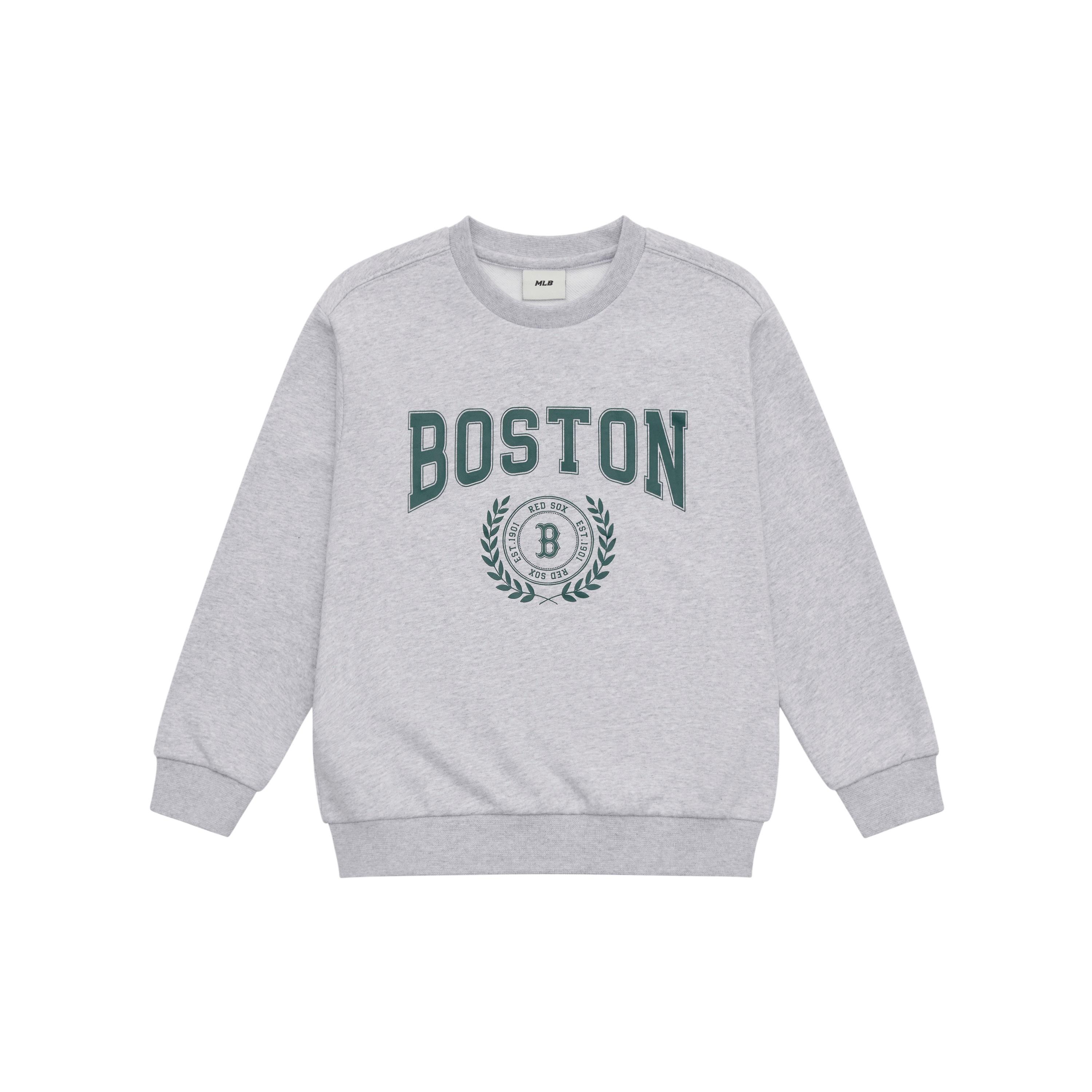 

New MLB Sweatshirt Boston Red Sox FW24 Light Gray Kids 7AMTV0144-43MGL 160