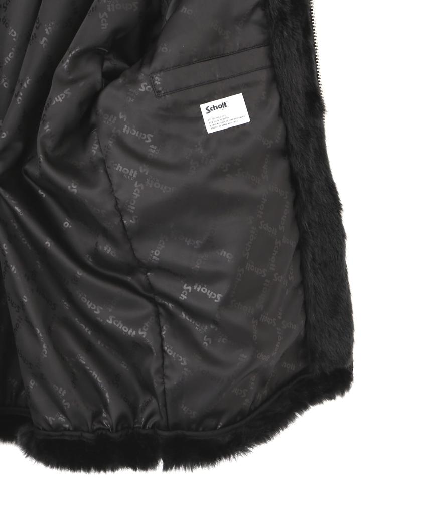 Schott NYC Leopard Fur Sports Jacket, Men's, Size 2XL, Black, 782-3252013