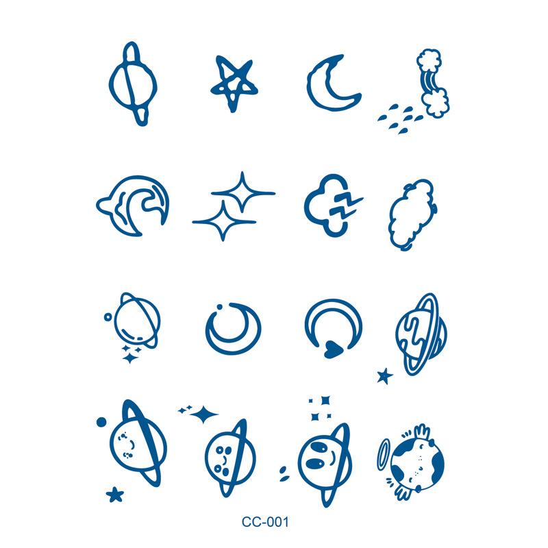 Herbal plant finger cochlear small picture juice tattoo stickers last 15 days ins wind semi-permanent