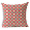 Retro Geometry Linen Pillowcase Car Office Seat Linen Cushion Cover Sitting Room Sofa Decorative Pillowcase 45*45Cm