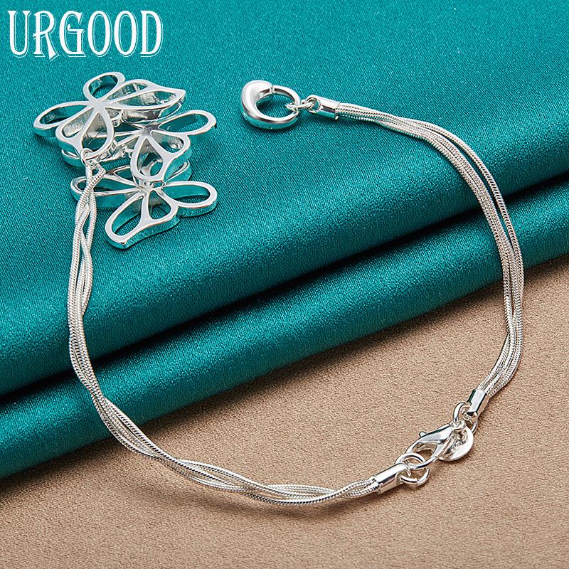 Brățară fluture cu lanț de șarpe din argint 925 pentru bijuterii de modă pentru femei