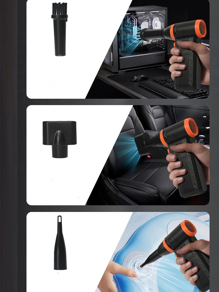 Turbo Violent Blower 200,000RPM Mini Turbo Jet Fan with 4 Nozzles&Light Electric Air Blower 52m/s High Speed Dust Blowing Tools