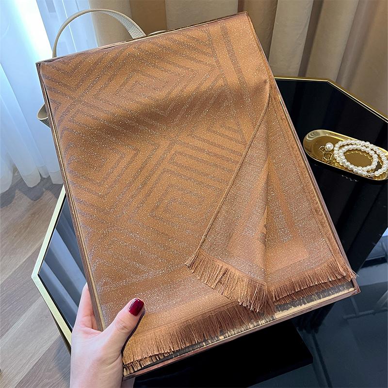 Ladies Elegant Print Hijab Cotton Long Scarf With Four Seasons Sun Protection Scarf Decoration Shawl Wrap Headscarf