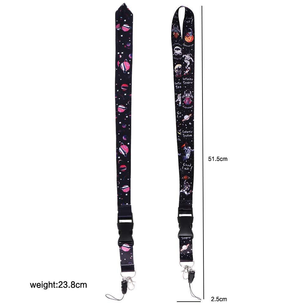 Band Handy-Umhängeband Weltraum Nackenbänder Astronauten Lanyard Sterne Muster Hängeseile
