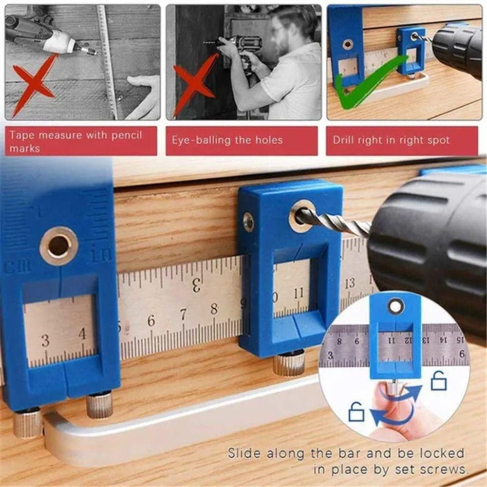 Corrosion Resistant Punch Locator High Strength Hole Punch Jig Woodworking Drill Guide  Cabinet