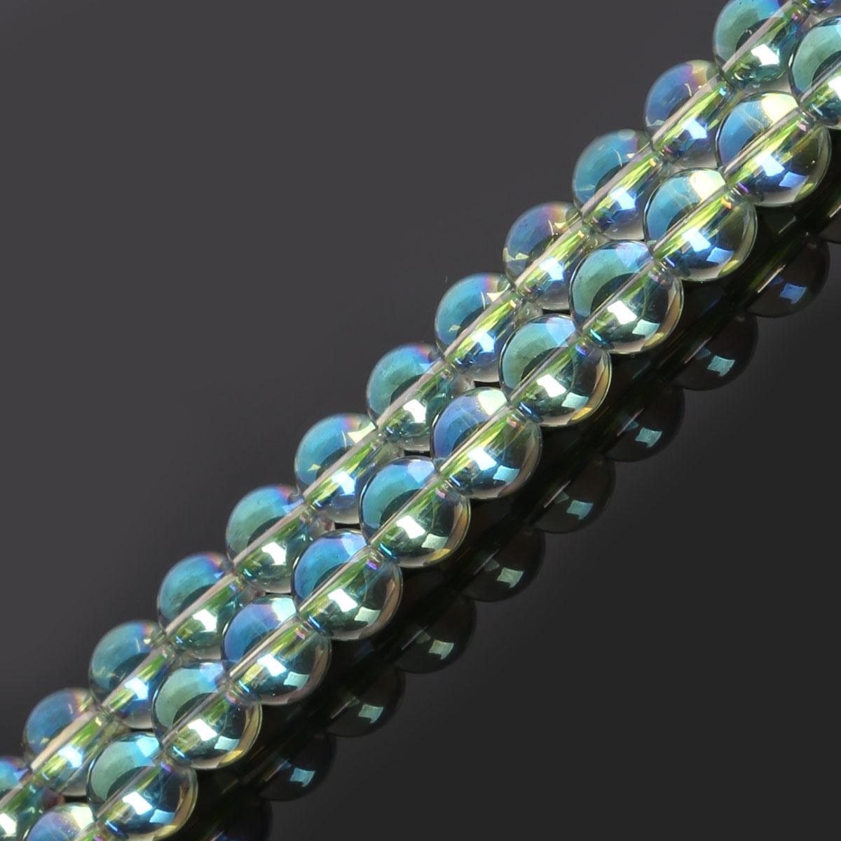 

38-95 шт стеклянные бусины круглые свободные бусины для изготовления ювелирных изделий DIY аксессуары 8mm 48pcs зелёный