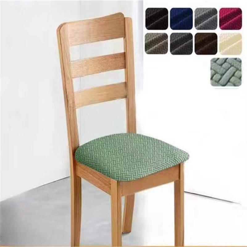 

Просто чехол для стула, однотонный, четырехсезонный, универсальный, однотонный, простой, новый стиль, толстый, эластичный, для ресторана, домашнего использования розовый коричневый