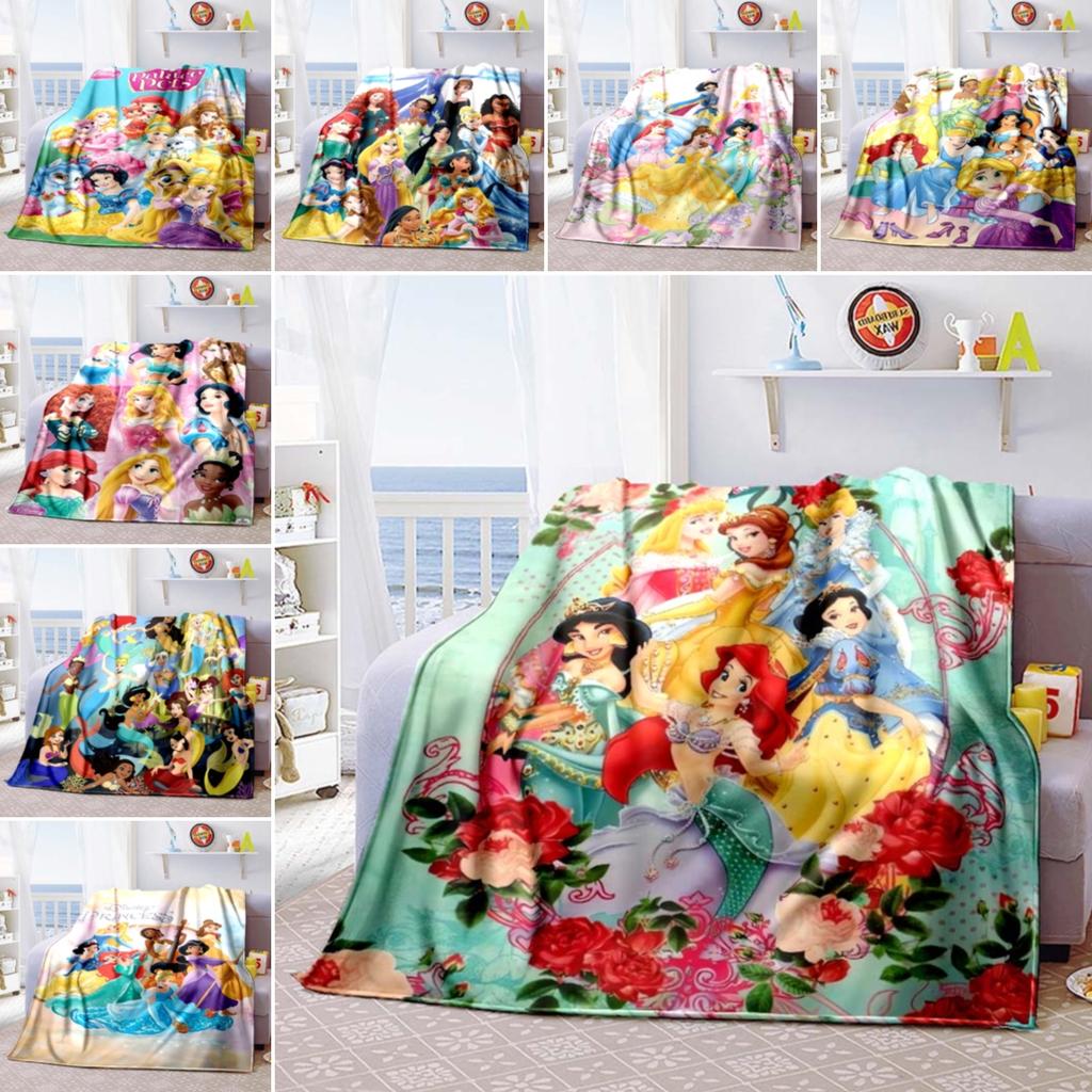 This exquisite 3D princess cartoon flannel blanket is suitable for beds, bedrooms, sofas, picnics, and can also be used as an ou