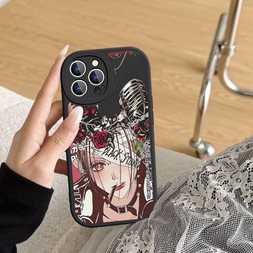 Comics Oosaki Nana Hot Japan Leather Phone Case For IPhone 16 16e 15 14 13 12 11 Pro Max Plus Mini Cover