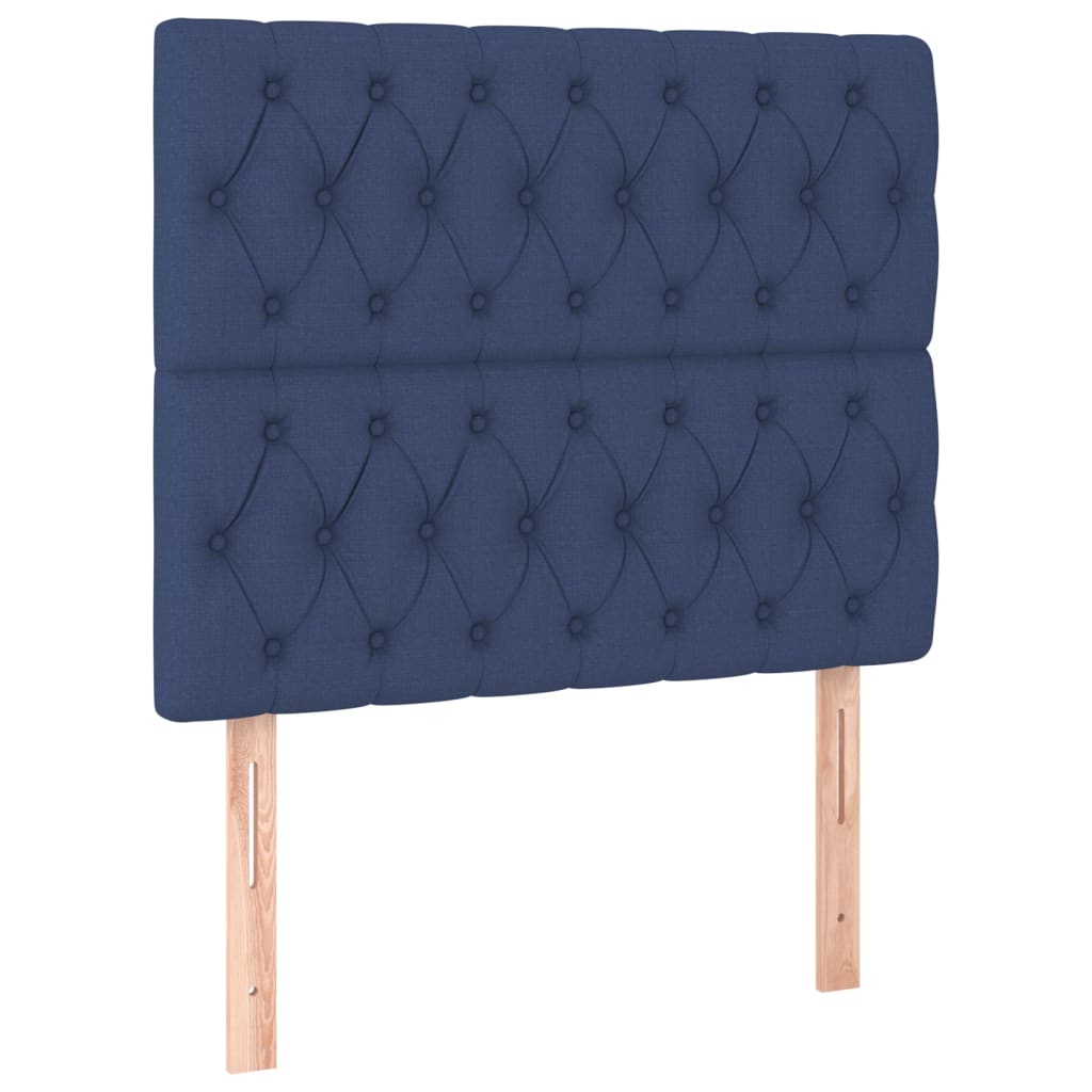 Bed Frame without Mattress Blue 90 x 190 cm Fabric