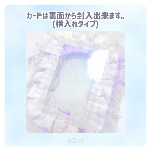 B8 Trading Card Case [Fluffy Cat Ears] Hard Top Loader Case for Oshikatsu (Light Blue, B8)