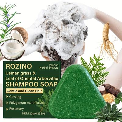 Shampoo-Seife Sofortiger Anti-Frizz und Haarbruch Usman Gras & Zypressenblatt Shampoo-Riegel, Shampoo und Spülung Seife, Haarausfall Kopfhautpflege Seife