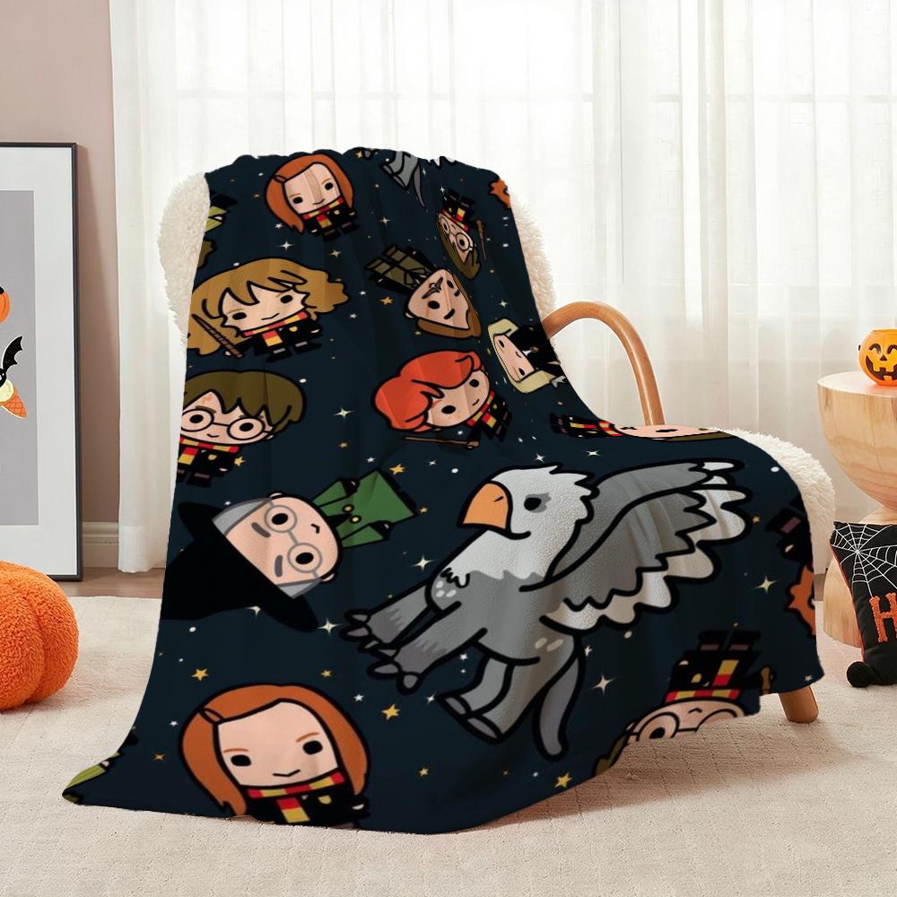 Magic Hermione Theme Printed Blanket Cozy Comfortable Throw Blanket For Living Room Sofa Nap Lightweight Home Decor Great Holiday Gift