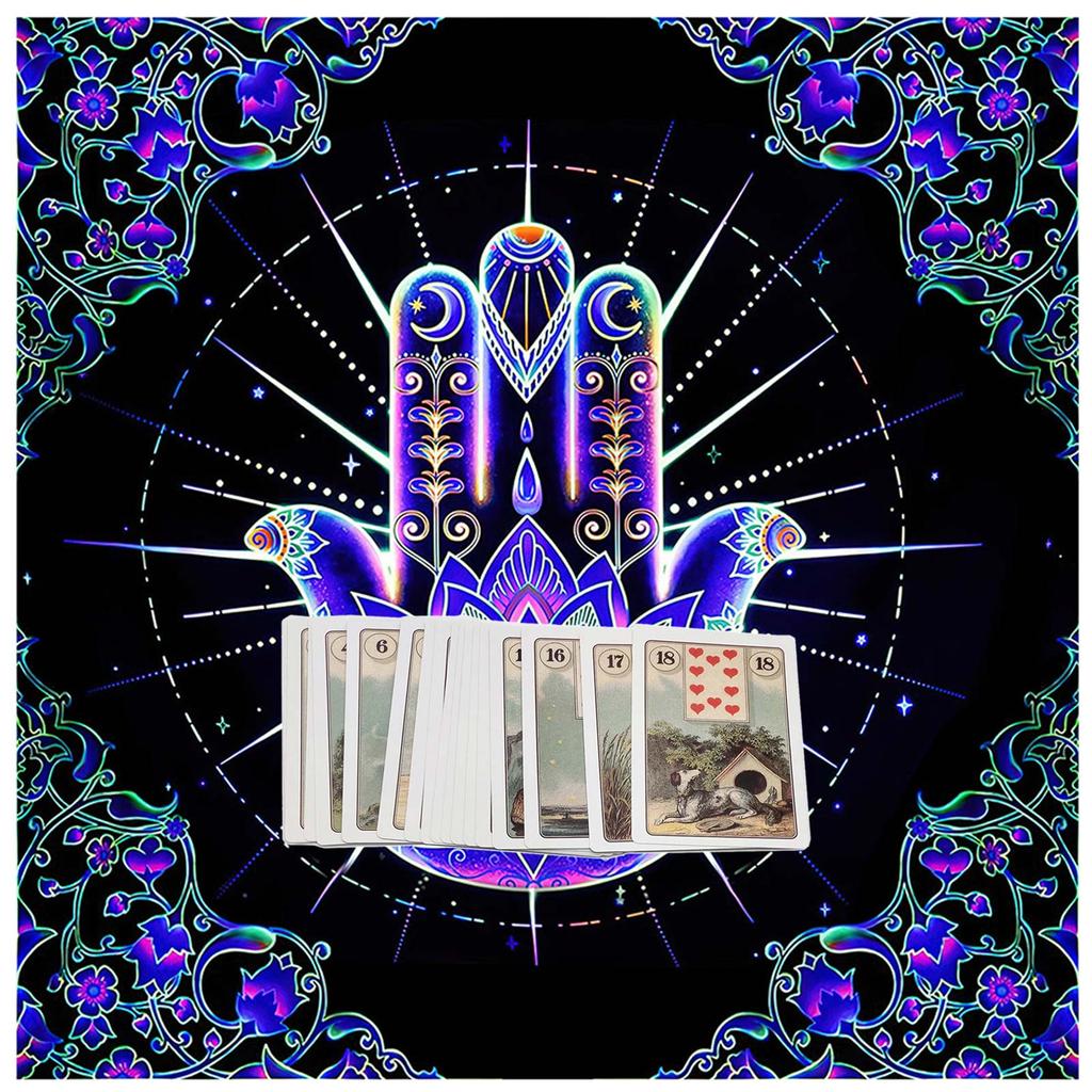 Astrology Tarots Table Altar Cloth Metaphysical Board Game Mat Pendulum Divinations Altar Tablecloth Board Game Card Pad