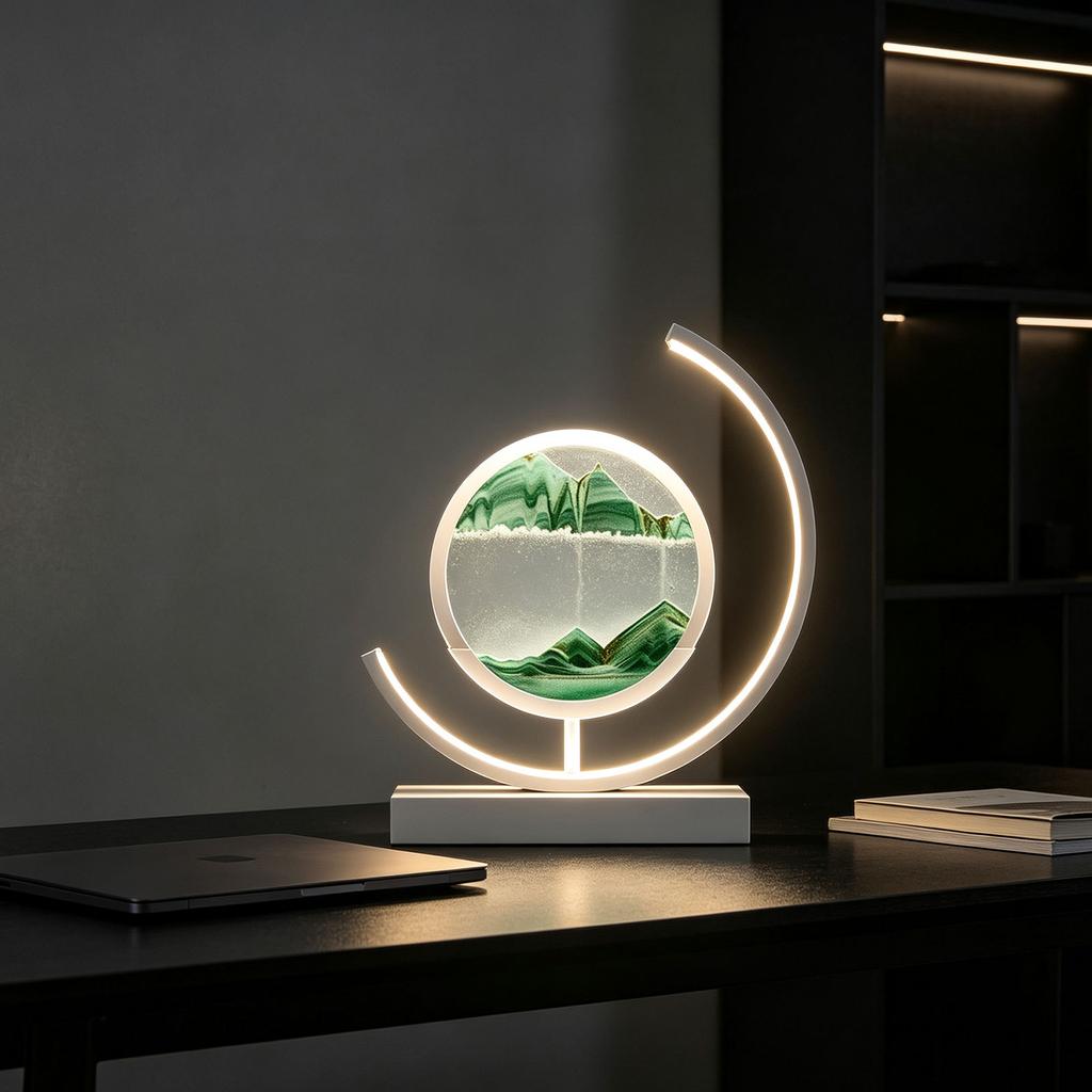 Control Night Light - 3 Color Changing Moving Lamp, Rechargeable LED Desk Decor for Bedroom