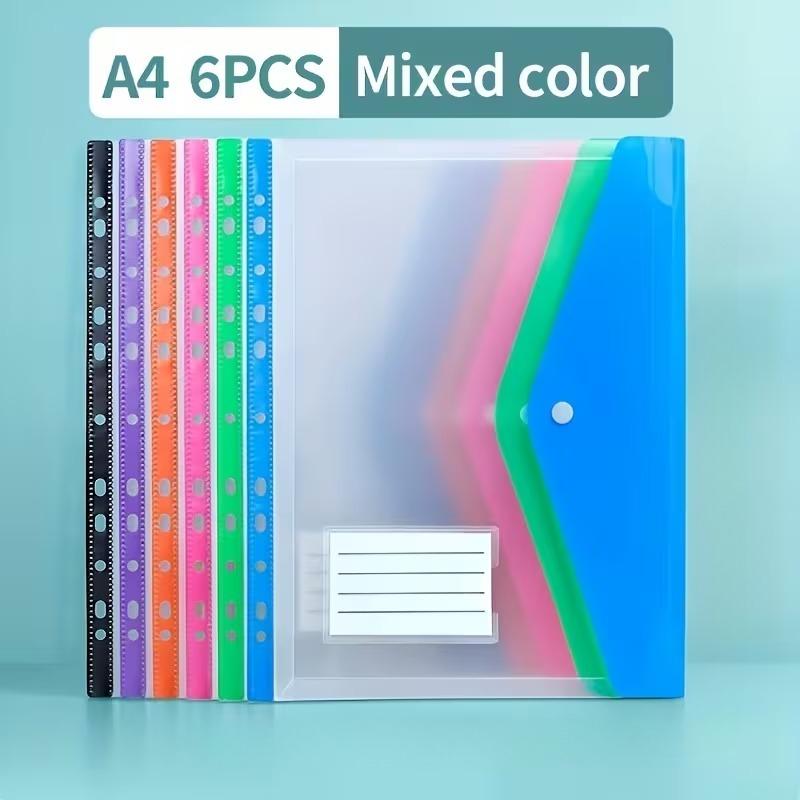 A4 Expanding File Folders with Push-Button 11-Ring Binder Pockets A4 Binder Organizers for School, Office, Home Organization Folder