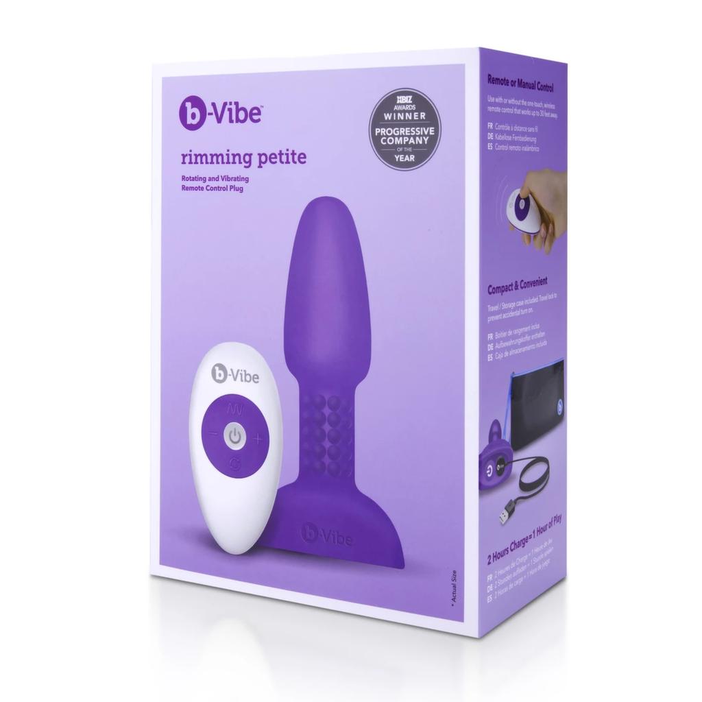Remote Controlled Anal Plug - B-Vibe Rimming Petite Purple