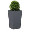Vidaxl Donice Ogrodowe, 2 Szt., Antracytowe, 45X45X75 Cm, Stalowe