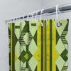 Green Geometric Shower Curtain Unique Bath Decor for Your Home