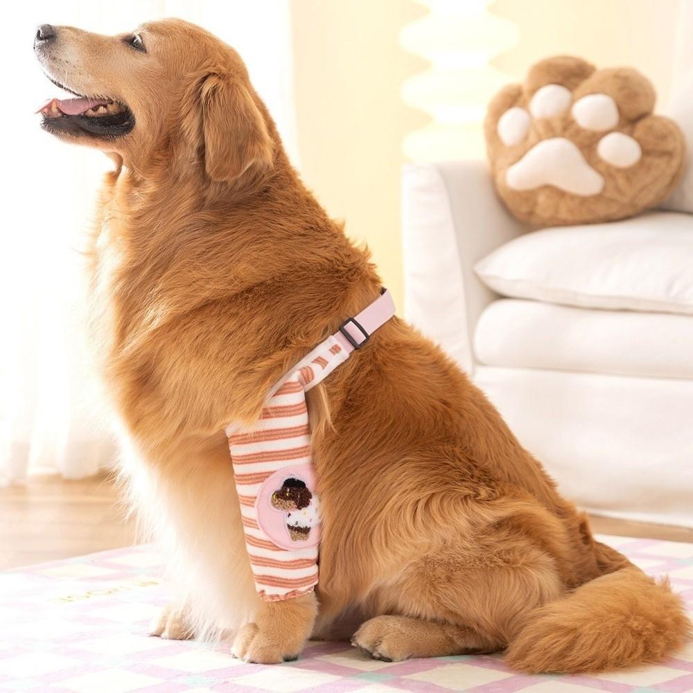 Striped Design Dog Elbow Brace Cartoon Pattern Puppy Joint Protector Dog Knee Pads Large Dogs