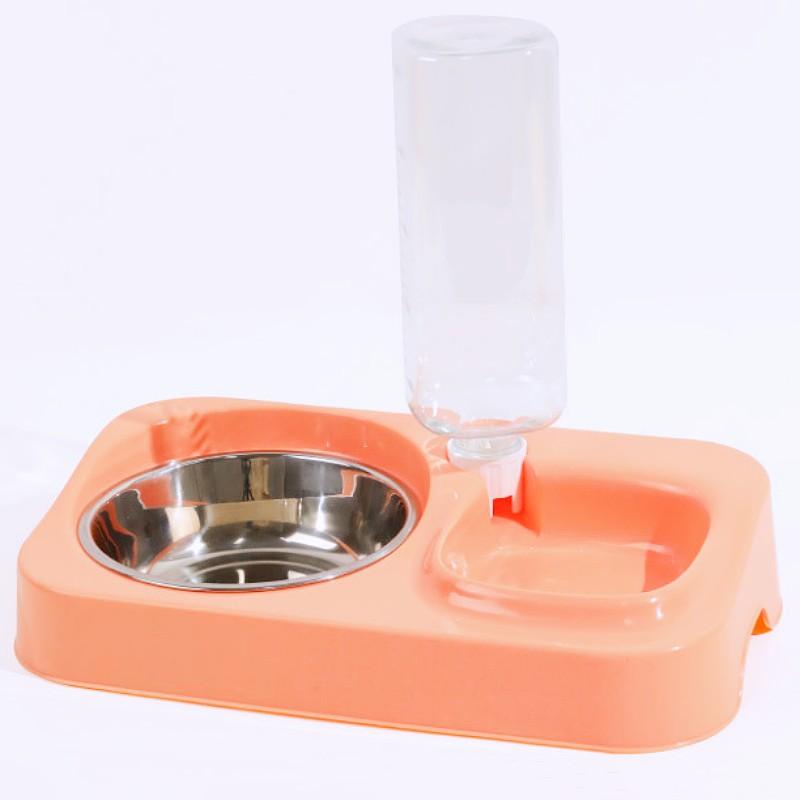 Dog Bowls Stainless Steel Dog Food Bowl Automatic Cat Drinking Bowl Double Bowls for Dogs Feeding Detachable Dogs Water Bowl