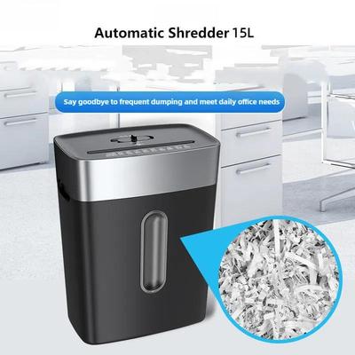15L Automatischer Desktop-Aktenvernichter, speziell für das Büro konzipiert, kleine, tragbare Aktenvernichtungsmaschine für vertrauliche Dokumente
