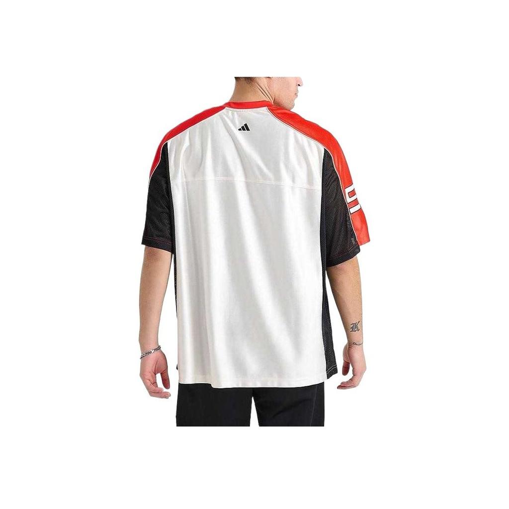 adidas Ae Short Sleeve Jersey Cloud White/Active Red Men Streetwear JD6151