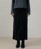 REORG Rie Line Point Long Skirt Black