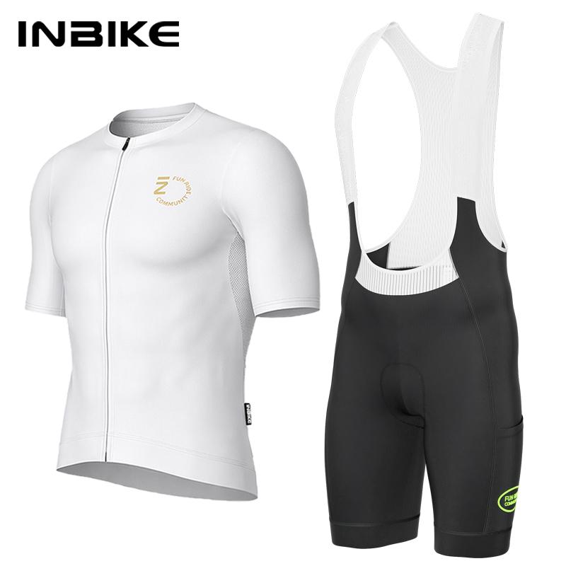 Men's Cycling Jersey Set Summer Biking Clothing Road Bike Jersey Short Sleeves Breathble Bib Shorts Pants Padded for Men