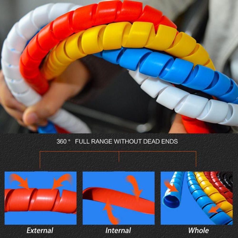 Colorful Wrap Tube Retardant Spiral Wire Cable Sleeves Winding Pipe Casing