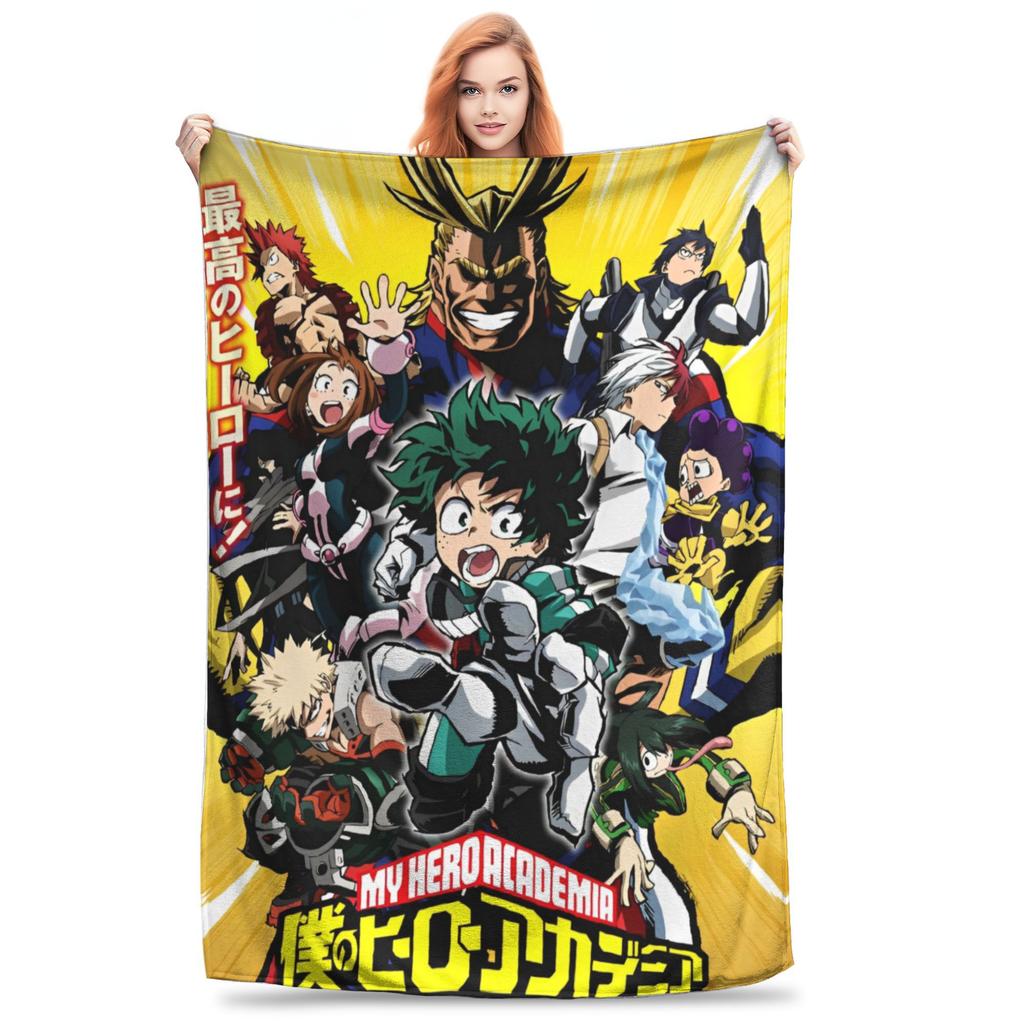 My Hero Academia Decke Liebst du Bakugou wirklich Wolldecken Sommer Klimaanlage Dekoration Weiche Warme Tagesdecke,