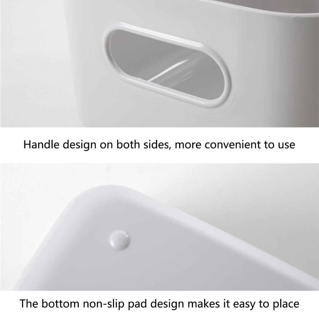 10pcs Large Capacity Bathroom Plastic Storage Box Household Sundries Organizing Toy Storage Basket Snack Desktop Organizer