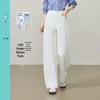 ESE-Y Women's Cotton Linen High-Waist Wide-Leg Pants