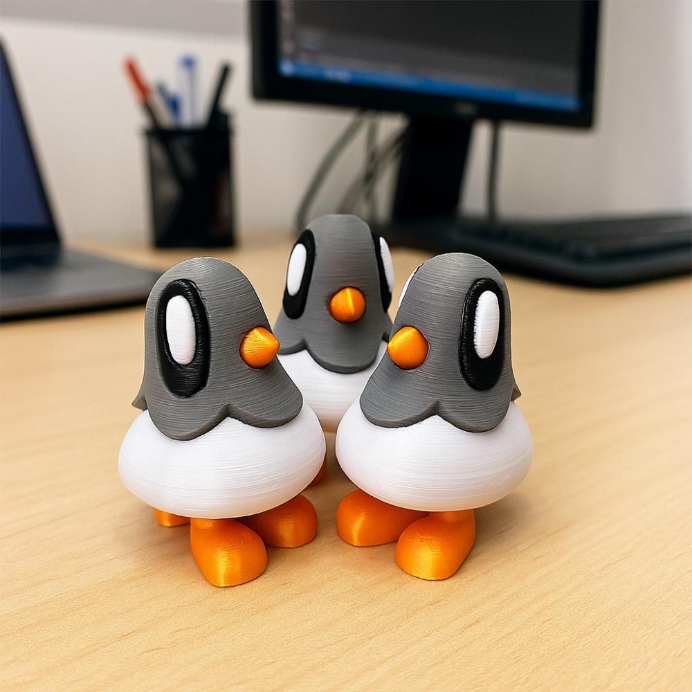 3pcs 3D Printed Blob Pigeon Ornaments Simulation Pigeon Desktop Ornament  Entrance