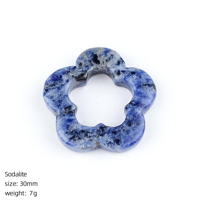 30mm Five-Petal Flower Crystal Pendant Polished Eco-Friendly Antique DIY Wedding Necklace Earrings Hollow Plum Blossom Jewelry