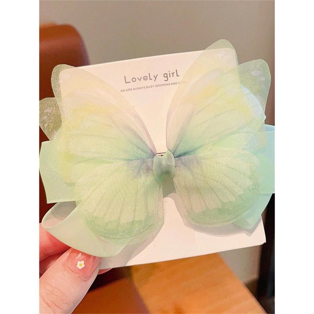 2 Damen Frühling neu sanfte Gaze Schleife Haarspange Haarschmuck