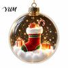 Warm Glow Seasonal Decor Glowing Christmas Story Ornament, Mini Holiday Scene Light Up Ball 3D Winter Decorations Hanging Decoration, Acrylic