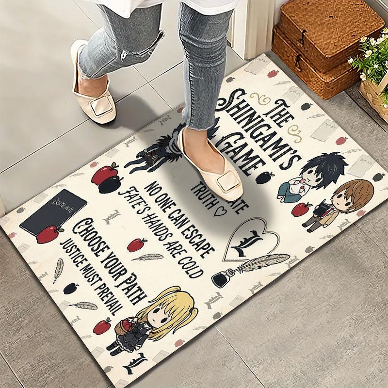 Tappeto Tappeto Death Note Per Soggiorno Camera Da Letto Casa Divano Decorazione Bambini Gioco Tappetino Antiscivolo