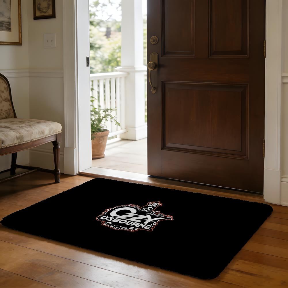 Singer Oozzy Osbourne Floor Mat Soft Flannel Absorbent Mat Non-Slip Rug Home Bedroom Bathroom