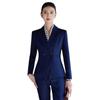 Yumeiya Elegant Professional Suit Set - Spring Thick Style Waist-Slimming Long-Sleeved Workwear Uniform.
