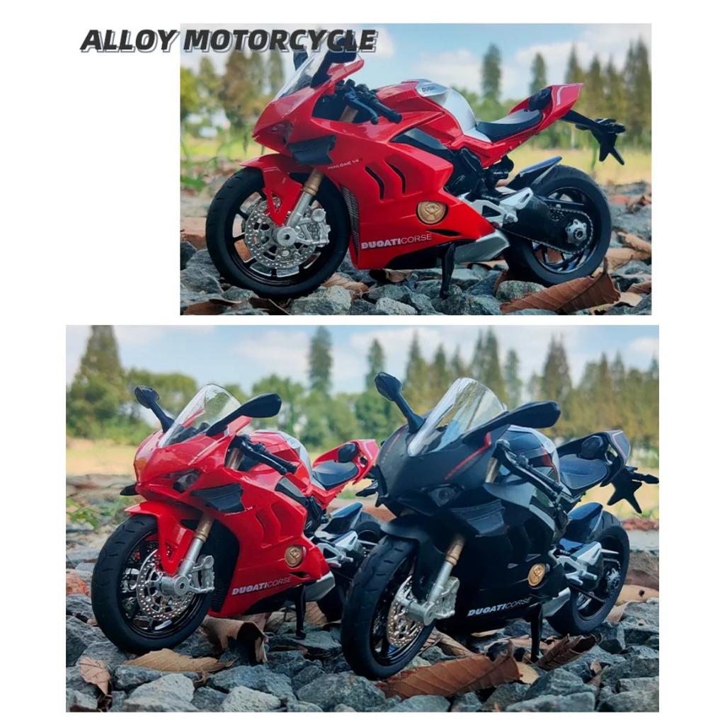 1/12 Ducati Panigale V4S Alloy Racing Cross-country Motorcycle Model Simulation Toy Street Motorcycle Model Collection Kids Gift