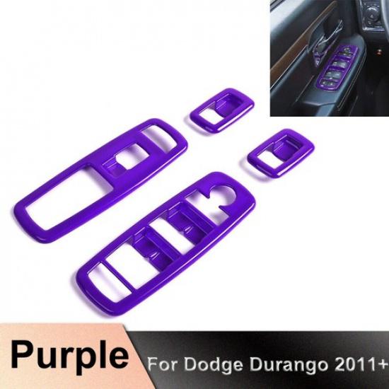 Purple Window Lift Switch Knob Button FRAME COVER TRIM For Dodge RAMDurango 11+
