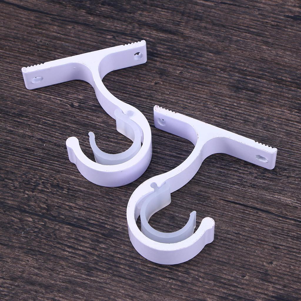 Curtain Bracket Rod Ceiling Brackets Rods Hook Hanger Walls Aluminum Alloy Double Hooks For