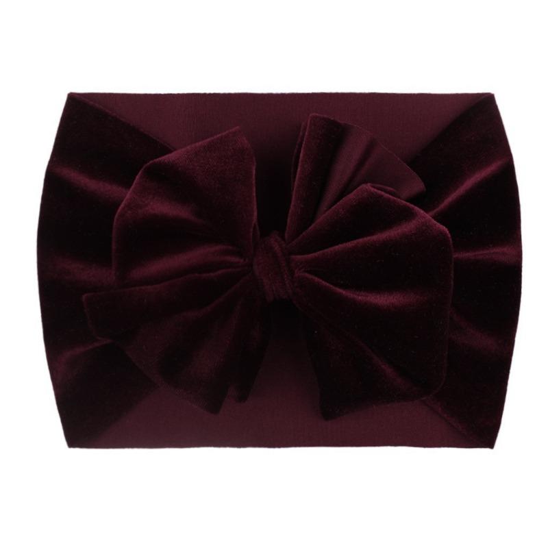 New summer baby golden velvet headscarf, children's double bow headband, comfortable baby hair accessories
