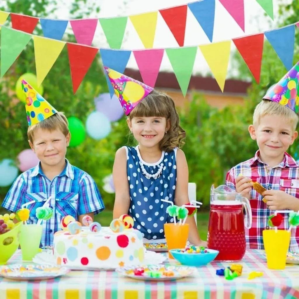 10Pcs Flag String Colorful Banner Decoration Hanging Pennant Decor 50M Length for Outoor