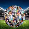 Genshin Impact Print Size 5 Soccer Ball, PU Wear Resistant Football for Match Training and Daily Practice, Birthday Gift for Soccer Fans