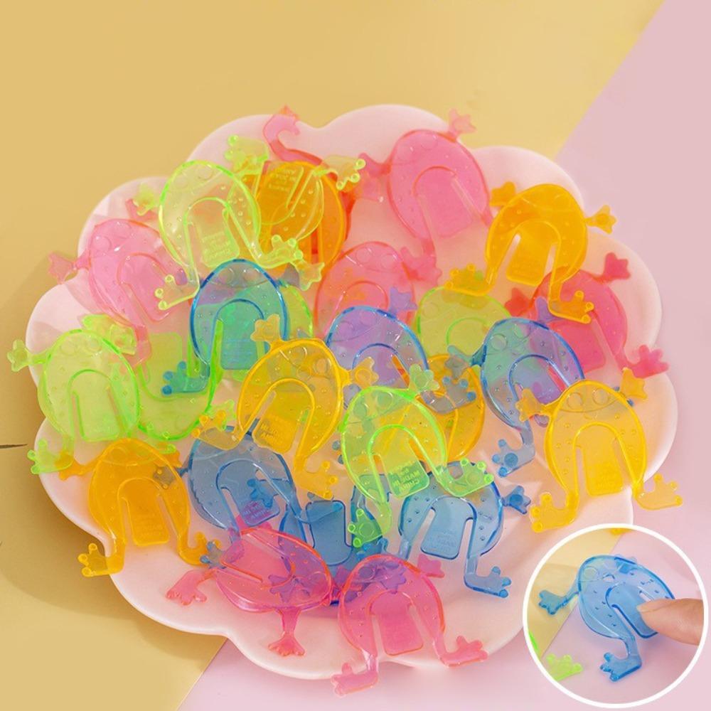 Color Random Funny Toys Plastic Frog Toys Funny Jumping Frog