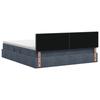 LED Storage Bed with Mattress Dark Grey 180 x 200 cm Velvet