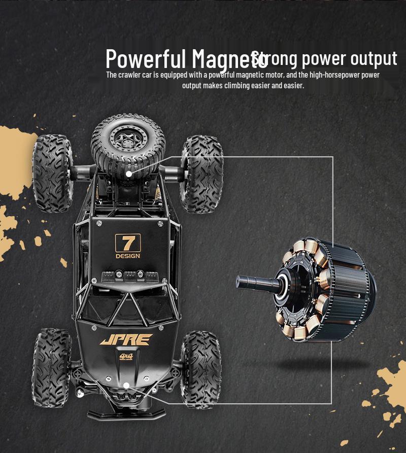 1:16 Alloy High-Speed Off-Road Remote Control Car for Kids - Four-Wheel Drive, Rechargeable Climbing Toy
