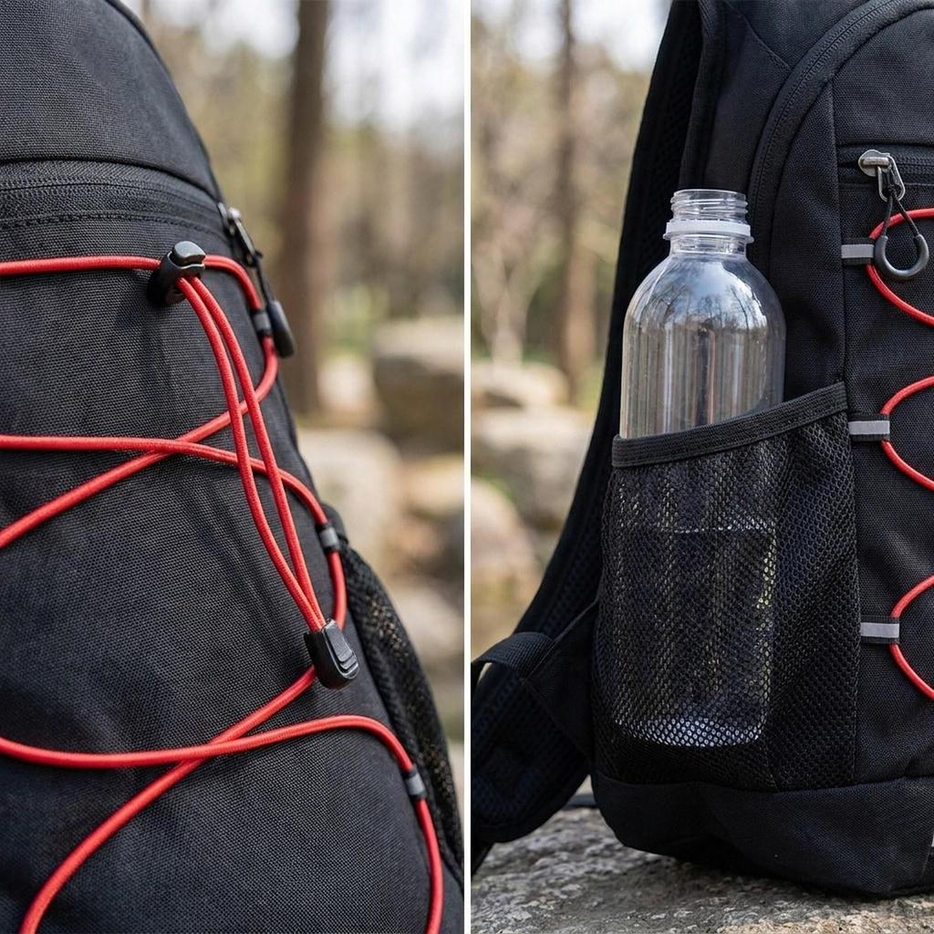 Zaino da Escursionismo Compatto e Ultraleggero in Nylon con Scomparti Multipli per Uomo